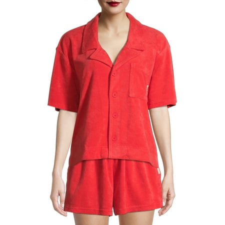 Kendall + Kylie Women's Juniors' Terry Cabana Shirt