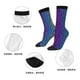 thumbnail image 5 of Balery Leopard Neon Rainbow Gradient Calcetas Largas con Estampado para Hombre y Mujer – Suaves y Transpirables, Talla Única (US 5-11), 5 of 6