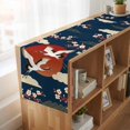thumbnail image 6 of Table Runners 70 Inches Long Dress Scarves, Japanese Style Farmhouse Coffee/Dining/Kitchen Table Decor, Holiday Table Runner, Modern Cranes Cherry Flower Wave Navy Blue 13x70 Inch, 6 of 9