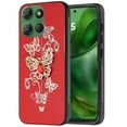 thumbnail image 3 of For Motorola Moto G Power 5G 2025 SPLENDID Diamond Glitter Ornaments Engraving Case Cover - Garden Butterflies Red, 3 of 3