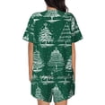 thumbnail image 3 of Bingfone Christmas Trees Print Pajamas Sets for Women Soft Short-Sleeved Pjs with Lounge Shorts Two Piece Sleepwear, 3 of 8