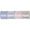 thumbnail image 7 of Gwen Studios 2.5" Silver Satin Wired Edge Ribbon with White Trellis, 3 Yards, 7 of 7