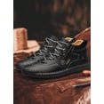 thumbnail image 3 of Clohoo Brand Edition Hand-stitched Soft Leather Casual Shoes For Men, Slip-resistant, Wear-resistant, Shock Absorbent, Comfortable, Breathable Men's B, 3 of 4