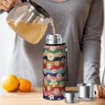thumbnail image 4 of 20 Oz Pioneer Flower Coffee Tumbler Double Wall Insulated Stainless Steel Water Bottle | Metal Reusable Thermoses Flask with Cup Cap | Leak & Sweat Proof with Anti-Dust Lid, 4 of 7
