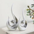 2pcs Modern Abstract Art Ceramic Statue Sculpture Figurine, Decorative