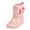 Purple, variant on Hpapadks Girls Rain Boots Regular Lightweight Solid Water Shoes With Easy On Handles Hiking Waterproof Hot Pink 2-3 Y
