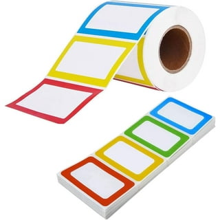 Name Tag Labels - 300 Colourful Name Label Stickers 88x58mm