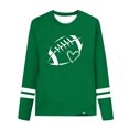 thumbnail image 4 of Girls Green Long Sleeve Soccer Shirt Youth Heart Graphic Tee for Kids Casual Crewneck Relaxed Fit Top,Size 7-8 T, 4 of 6
