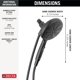 thumbnail image 2 of Cabezal de ducha de mano Delta Faucet SureDock 75613BL con manguera de 6 funciones, 2 of 4