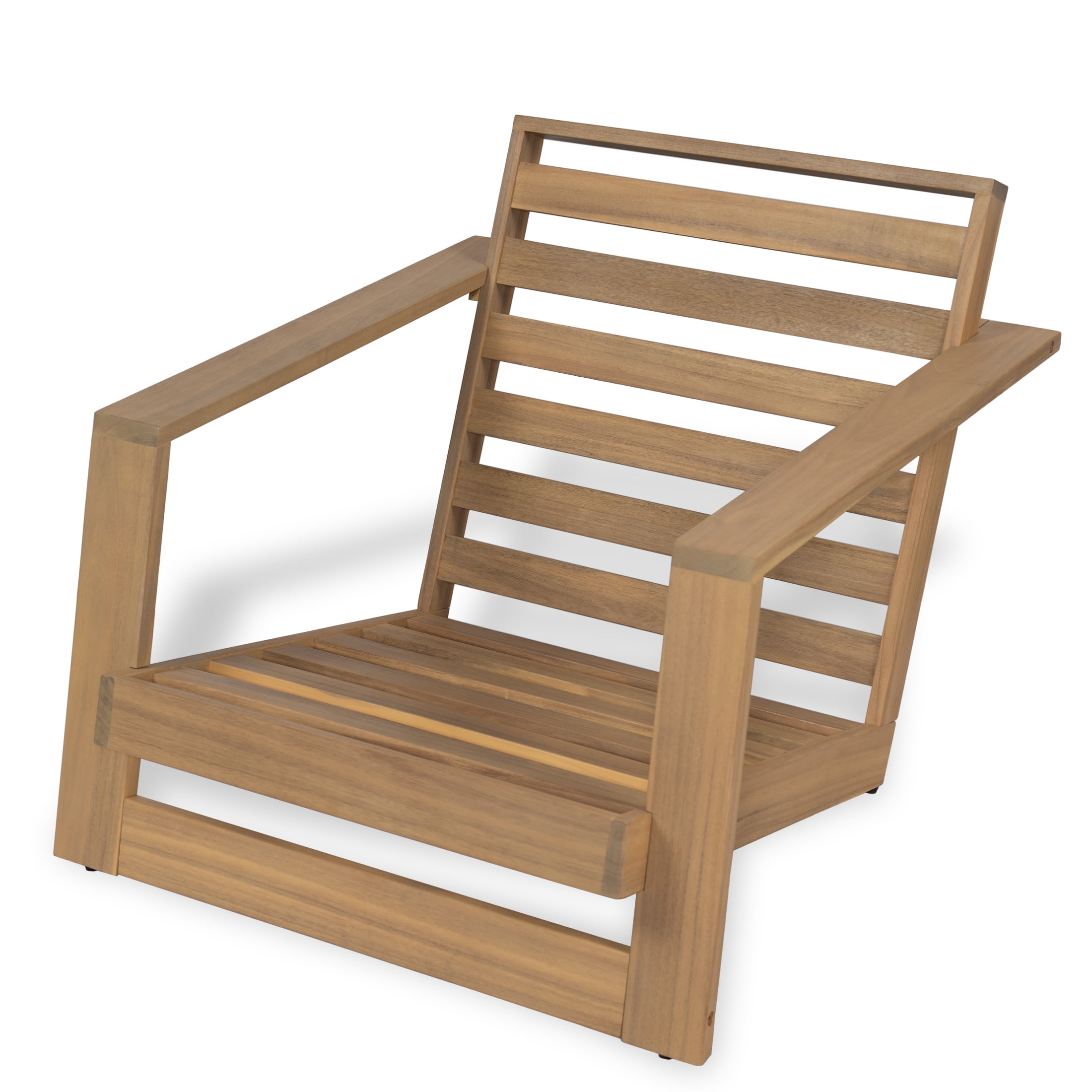 Christopher Knight Home Outdoor Patio Lounge Chairs with Cushions, Acacia Wood Frame, Light Teak+Beige, Set of 2