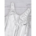 thumbnail image 6 of YiZYiF Kids Girls Metallic Solid Color Stretchy Ballet Dance Gymnastics Leotard Jumpsuit,Sizes 3-14, 6 of 7