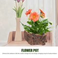 thumbnail image 4 of Concrete Planter Faux Wood Flowerpot Cement Flower Planter Cement Planter Cement Craft, 4 of 4