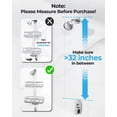 thumbnail image 4 of 2 Tier Stainless Steel Anodized Aluminum,Height-Adjustable Rustproof Shower Caddy Hanging Anti-Swing-Over The Shower Head Caddy-Bathroom Showe r Storage Organizer With Soap Box Holder, 4 of 10