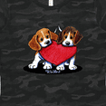thumbnail image 4 of Inktastic Beagle Heartfelt Duo Women's T-Shirt, 4 of 5