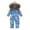Blue, variant on Ruyang Baby Boys Camouflage Snowsuit Toddler Girls Winter Warm Heart Graphic Jumpsuit Faux 𝐅𝐮𝐫 Hooded Zipper 𝐎nesie