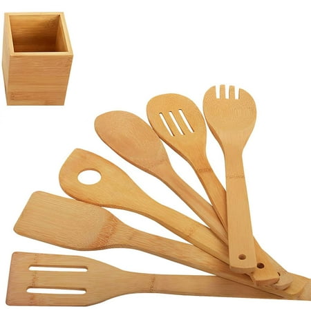 

Pancake Turner Shovel Burning Wooden Tableware Carving Bamboo Spatula with Storage Box Cooking Set for Holiday Gifts Kitchenware