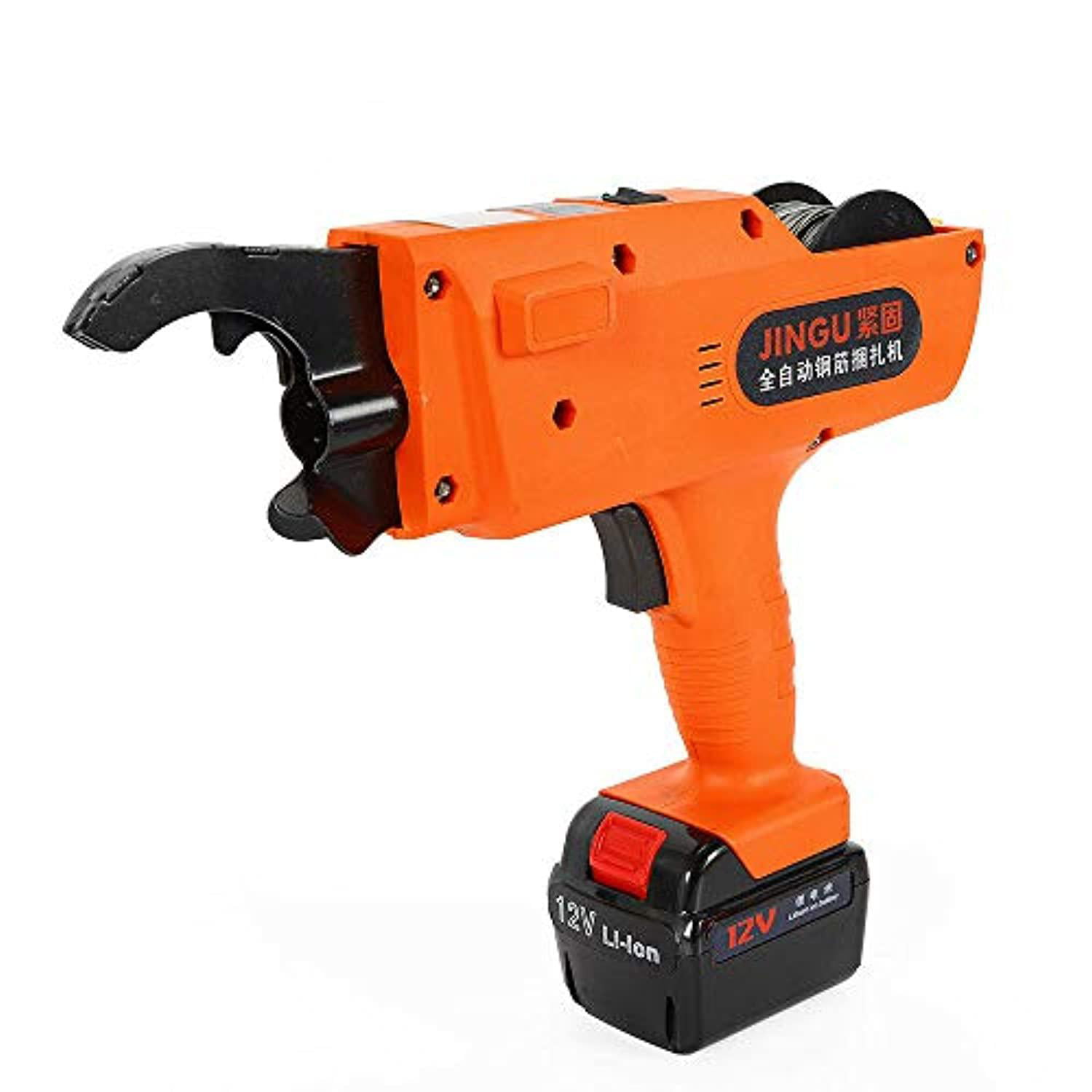 Orange 12V Automatic Handheld Rebar Tier Tool Building Tying Machine Strapping 