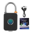 thumbnail image 2 of Fingerprint lock,Lock Padlock With Keyless Waterproof Usb Padlock Locker Lock Padlock With Keyless Twirltide Usb S Fence Dsfen, 2 of 6