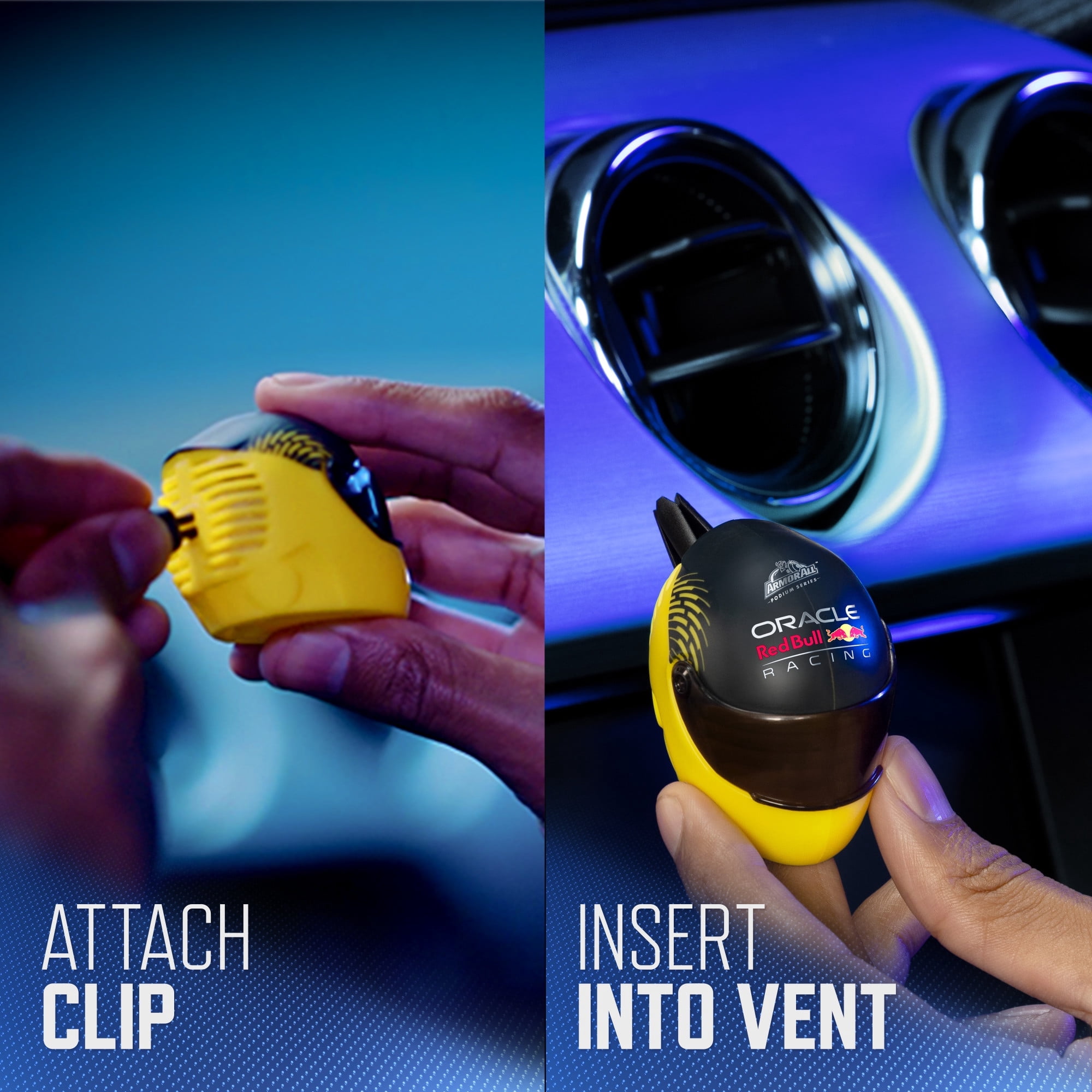 (2 pack) Armor All Podium Series Helmet Vent Clip Car Air Freshener, Victory Lap Scent