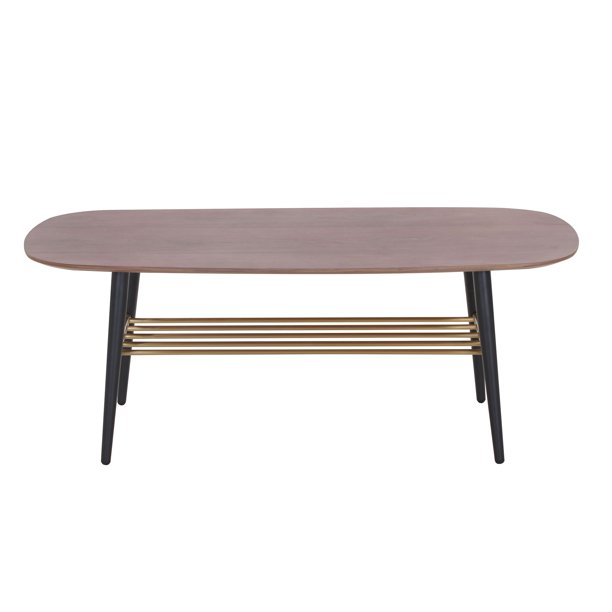 Docooler Coffee Table, 2Tier Modern Central Table Wood and Metal