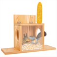 thumbnail image 1 of Comedero para Ardillas para Exteriores, Comedero de Madera para Mesa de Picnic, Casa para Ardillas, Comederos de Madera para Ardillas., 1 of 8