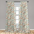 thumbnail image 4 of Ambesonne Leaf Print Curtains, Bohemian Woods Leaves, Pair of 28"x63", Pale Reseda Green, 4 of 4