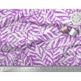 thumbnail image 3 of Soimoi Purple Japan Crepe Satin Fabric Artistic Leaves Decor Fabric Printed Yard 42 Inch Wide, 3 of 3