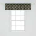 thumbnail image 2 of Ambesonne Autumn Window Valance, Scandinavian Style Leafage, 54" X 12", Burnt Sienna and Teal, 2 of 3