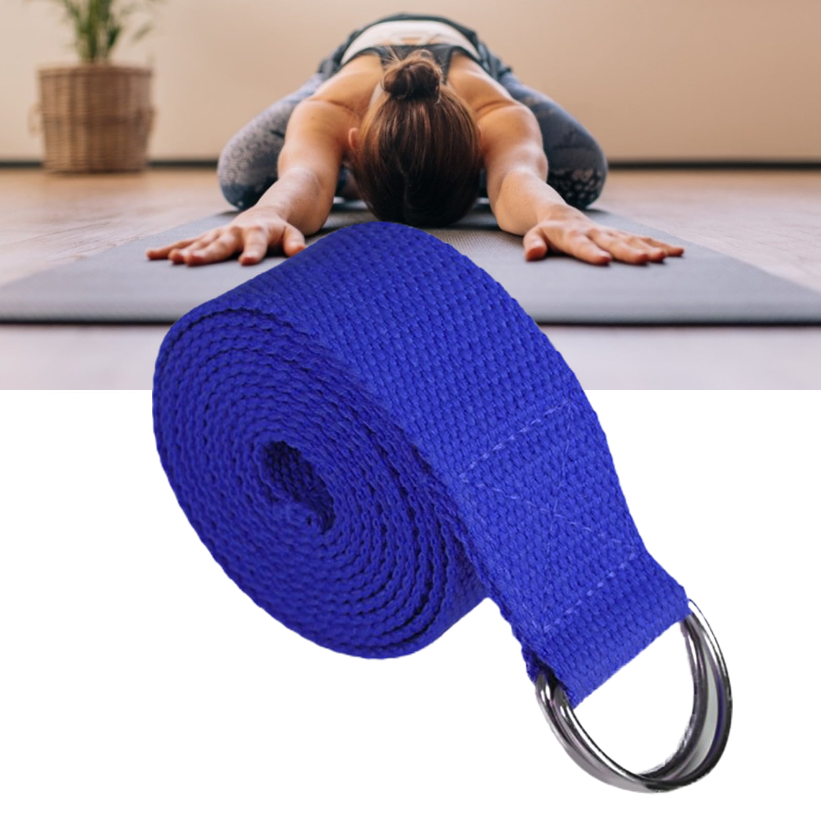 180CM Yoga Stretch Strap D-Ring Sport Gym Waist Leg Fitness Training Belt 
