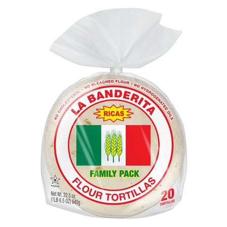 La Banderita Family Pack Flour Tortillas, 22.5 oz, 20 Count
