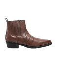 thumbnail image 1 of Woodland Mens Distressed Leather Gusset Western Ankle Boots, 1 of 3