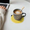 thumbnail image 4 of Unique Bargains 1 Pc Coaster Heat Insulation Mat Drink Coaster Yellow Cotton rope, 4 of 5