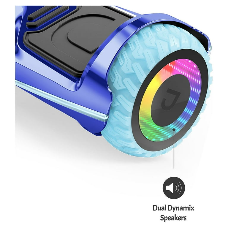 Jetson Rave Hoverboard Weight Limit 220 lb 12 Blue Built in Bluetooth Speaker Full Spectrum Customizable LED Light Up Wheels 12 MPH 10 Mi Range 4 Hr Charge Time 24V 4.0Ah Lithium Ion Walmart
