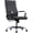 Black, variant on YANGLI Ribbed Home Office Chair, Modern Leather Conference Room Chair, High Back Executive Computer Chair, Ergonomic Office Desk Chair, Adjustable Swivel Chair with Arms, Brown
