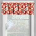 thumbnail image 4 of Ambesonne Christmas Valance & Curtain, Snowman Santa Cookies, 55"x30", Vermilion Ecru Turquoise, 4 of 7