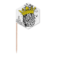 thumbnail image 1 of PineFruit Line Drawing Fruit King Toothpick Flags Cupcake Picks Party Celebration, 1 of 3