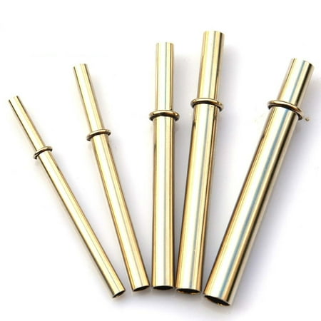 LureSport 5 sets Brass Ferrules Chrome Plated Rod connecting tube Mix Size Rod Building Component Repair Pole DIY Accessory