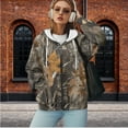 thumbnail image 4 of Garronmavis Camouflage Leaves Women Full Zip Up Hoodies Stylish Versatile Long Sleeve Sweatshirt for Women Oversized Loose Long Sleeve Outerwear Winter Outfit with Pockets, 4 of 7