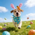 thumbnail image 4 of FeiFu Easter Pet Scarf with Headband Set Cute Holiday Themed Pet Collar Headwear for Small Medium Dogs Rabbits Pet Party Decor Accessory, 4 of 6