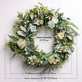 thumbnail image 3 of Perfnique Spring Summer Wreaths for Front Door, Lambs Ear Wreaths, 22'' Silk Flower Wreath for Home Door Window, Farmhouse Wreaths for Door Wall Decor(Greenery), 3 of 8