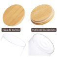 thumbnail image 4 of Juego de 2 Contenedores de Vidrio con Tapas de Bambú y Cucharas de Madera, Tarros de 500ml con Tapas y Cucharas, Recipientes para Condimentos, Café, Azúcar, Avena., 4 of 7