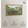 thumbnail image 2 of Monet-Garden With Dahlias Impressionism Classic Landscape Paintings Canvas Wall Art by Art Remedy, Gold Floater Frame, 10"x15", 2 of 7