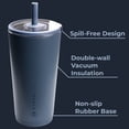 thumbnail image 3 of HydroJug Everyday Tumbler – Ceramic-Lined Insulated Tumbler with Straw and Soft-Touch Lid, Cup Holder Friendly – 20 oz, Cascade, 3 of 6