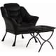 thumbnail image 1 of Silla perezosa con otomana, moderna silla de descanso, sillón con reposapiés, sillón de lectura con bolsillo lateral para sala de estar, recámara, recámara y oficina, 1 of 1