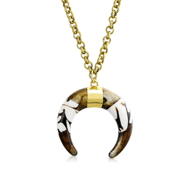 Half moon store bone necklace