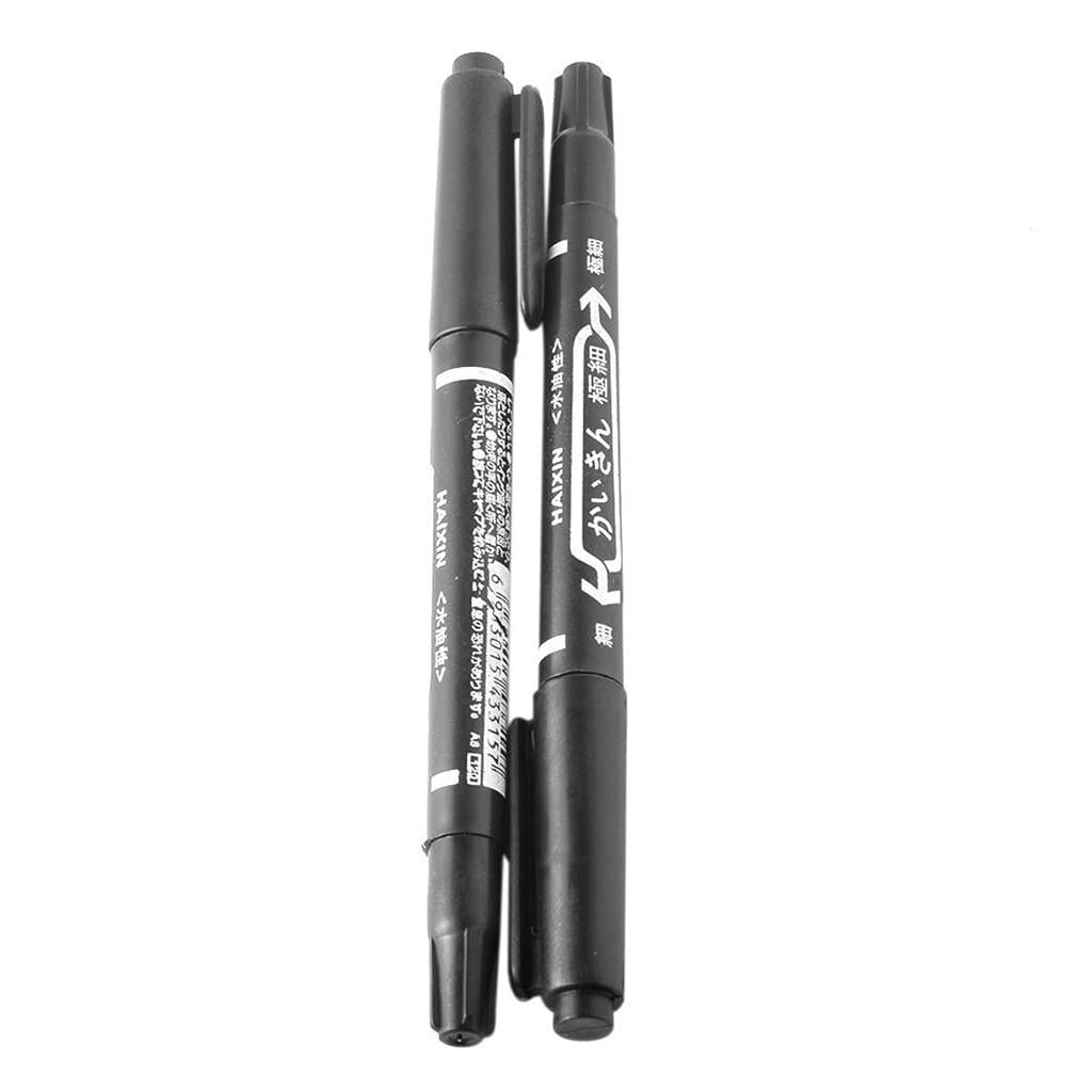 BLESIYA 3x10Pieces Black Double Ended Highlighter Marker Pen Oily Paint Marker Pen Set 3 Pcs