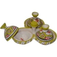 thumbnail image 3 of Spice Holder Moroccan Seasoning Handmade Tagine Triple Container Storage Organizer, 3 of 5