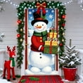 thumbnail image 4 of Large Christmas Door Cover With Elastic Fabric Border, Holiday Themed Door Curtain For Wall And Front Porch Seasonal Party And Home Decoration, 4 of 6
