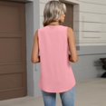 thumbnail image 4 of longantii Tank Tops for Women Summer Sleeveless Loose Fit V Neck Button Down T Shirts Basic Tee Casual Loose Trendy Clothes 2026 Pink S, 4 of 5