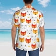 thumbnail image 4 of Balery Cute Fox with Heart Camisas hawaianas de manga corta para hombre, camisas playeras de corte holgado, camisas de vacaciones con botones,XX-Large, 4 of 7